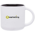 14 Oz. Minolo Mug With Matte White Outside/ Glossy Black Interior